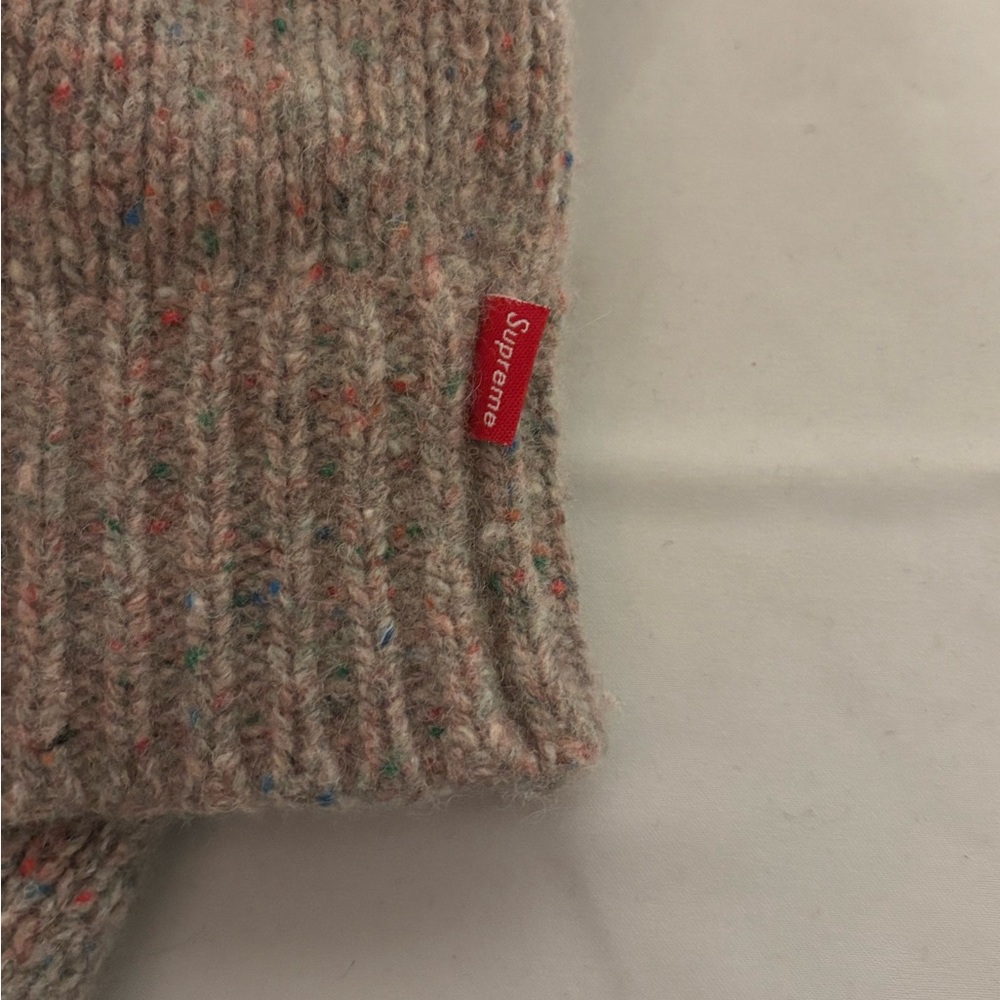 Supreme Speckle Small Box Logo Crewneck Sweater Wool Multicolor Size XL FW22 - Picture 7 of 8